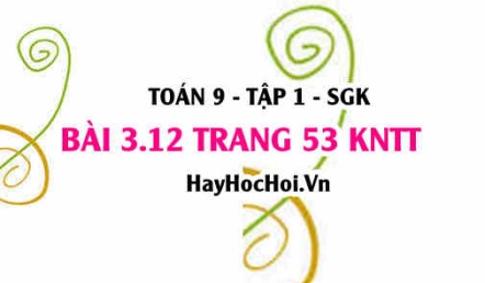 Bài 3.12 trang 53 Toán 9 tập 1 Kết nối tri thức